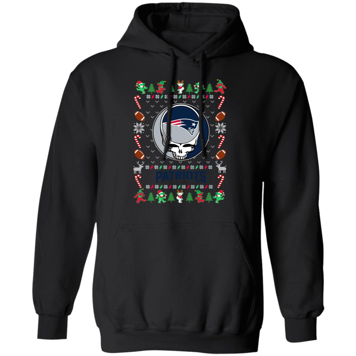 New England Patriots Gratefull Dead Ugly Christmas Sweater New England Patriots Gratefull Dead Ugly Christmas Sweater