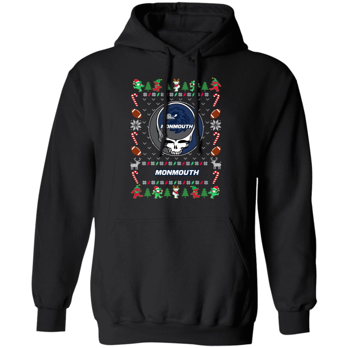 Monmouth Hawks Gratefull Dead Ugly Christmas Sweater Monmouth Hawks Gratefull Dead Ugly Christmas Sweater
