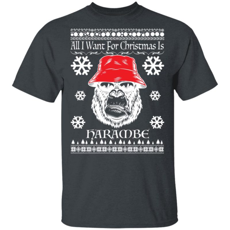 All I Want For Christmas Is Harambe Ugly Christmas Sweatshirt
