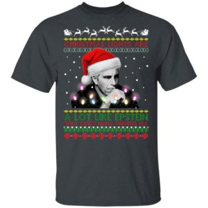 Christmas Lights Are A Lot Like Epstein They Don’t Hang Themselves Ugly Christmas Sweatshirt