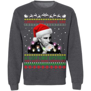 Christmas Lights Are A Lot Like Epstein They Don’t Hang Themselves Ugly Christmas Sweatshirt