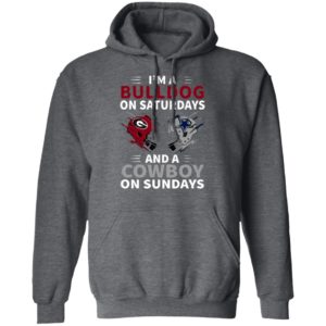 Im A Bulldog On Saturdays And A Cowboy On Sundays T-Shirt, Hoodie, Ladie Tee