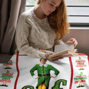 Buddy The Elf Christmas Santa I Know Him Fleece Blanket, Sherpa Blanket