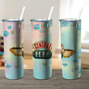 Central Perk Love Coffee Christmas Skinny Tumbler