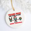 Social Distancing Is Not My Favorite 2020 Funny Elf Wearing Mask Circle Christmas Tree Ornament