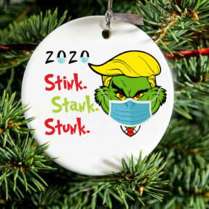 2020 Donald Trump Grinch Quarantine Christmas Ornament