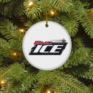 Bud Ice Merry Christmas Circle Ornament