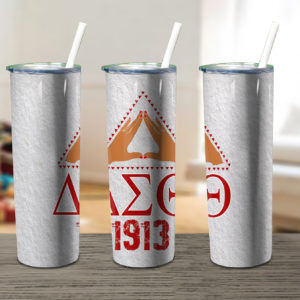 Delta Sigma Theta Afro Women Skinny Tumbler