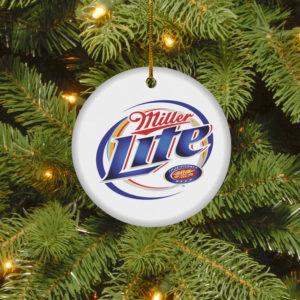 Miller Lite Merry Christmas Circle Ornament