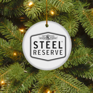Steel Reserve Merry Christmas Circle Ornament