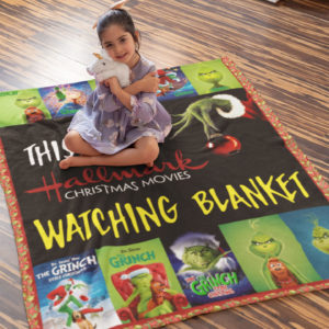 This Is My Hallmark Christmas Movies Watching Blanket Grinch Christmas Fleece Blanket, Sherpa Blanket