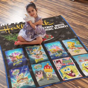 This Is My Hallmark Christmas Movies Watching Blanket Sponge Bob Square Pants Fleece Blanket, Sherpa Blanket