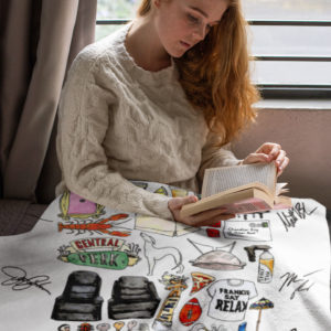 Friends Tv Show American Sitcom Icons Fleece Blanket, Sherpa Blanket