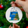 Indianapolis Colts Snoopy Christmas Circle Ornament