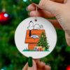 Indianapolis Colts Snoopy Christmas Circle Ornament
