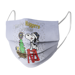 Snoopy and Woodstock Merry Denver Nuggets Christmas face mask