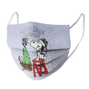 Snoopy and Woodstock Merry Los Angeles Kings Christmas face mask
