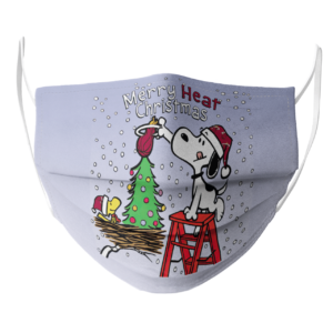 Snoopy and Woodstock Merry Miami Heat Christmas face mask