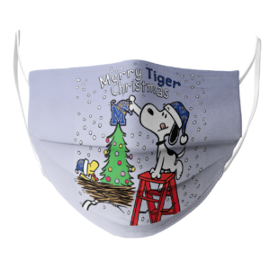 Snoopy and Woodstock Merry Memphis Tigers Christmas face mask