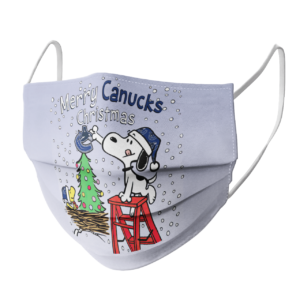 Snoopy and Woodstock Merry Vancouver Canucks Christmas face mask