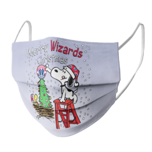 Snoopy and Woodstock Merry Washington Wizards Christmas face mask