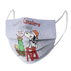 Snoopy and Woodstock Merry Virginia Cavaliers Christmas face mask