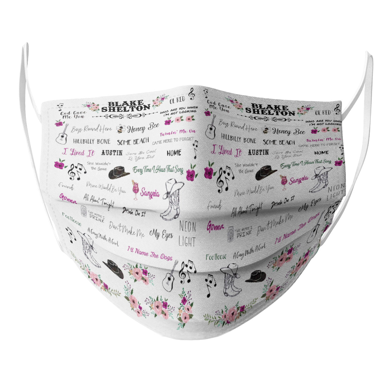 Blake Shelton face mask