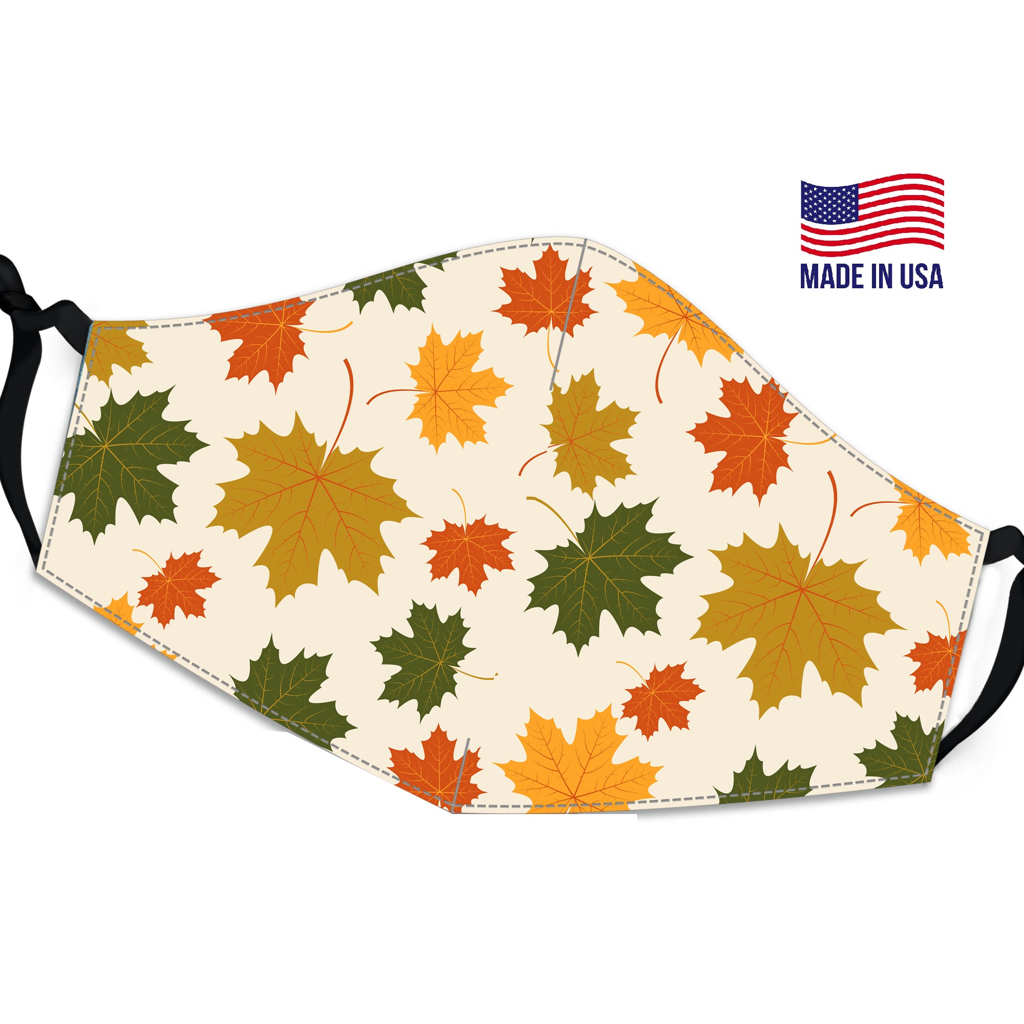 Leaves Autumn Reusable Face Mask Leaves Autumn Reusable Face Mask