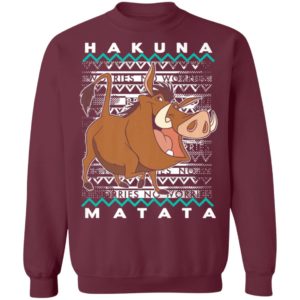 Disney Lion King Pumba Ugly Christmas Sweater