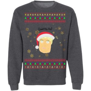 Donald Trump Quid Ho Ho Play On Words Ugly Christmas Sweater
