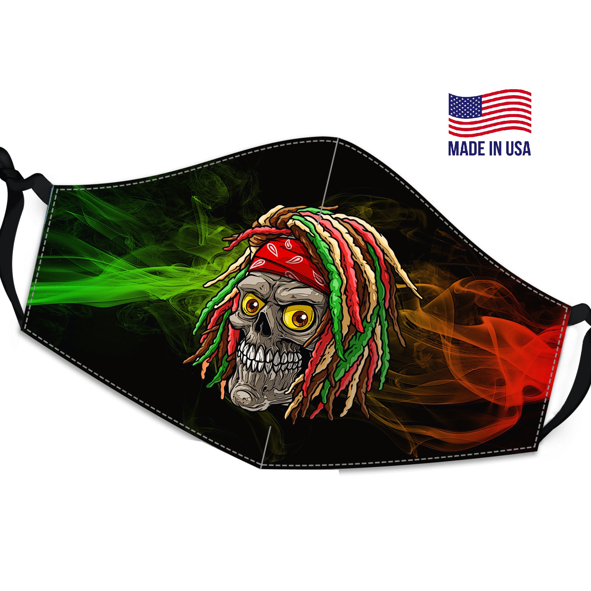Designed Reggae Reusable Face Mask Designed Reggae Reusable Face Mask
