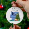 Tampa Bay Buccaneers Snoopy Christmas Circle Ornament