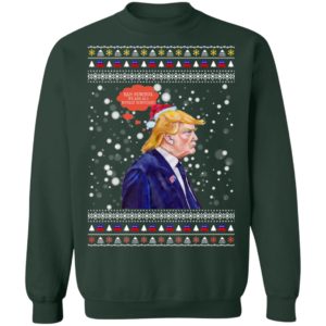 Bah Humbug Trump Ugly Christmas Sweater Long Sleeve