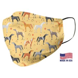 Horse Pattern Yellow Face Mask