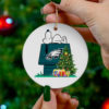 Oakland Raiders Snoopy Christmas Circle Ornament