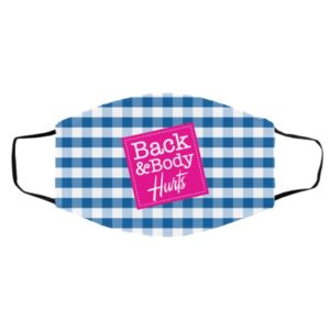 Pink Logo Back and Body Hurts Bath and Body Works Face Mask