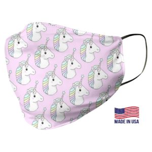 Pink Unicorn Pattern Face Mask