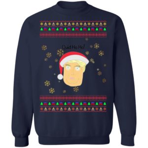 Donald Trump Quid Ho Ho Play On Words Ugly Christmas Sweater