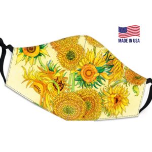 Inspired Sunflower Painting Van Goghs Reusable Face Mask