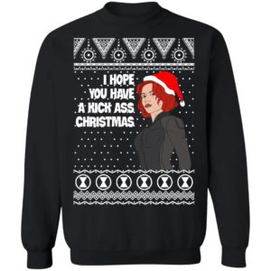 Black Widow I Hope You Have a Kick Ass Christmas Avengers Ugly Christmas Sweater