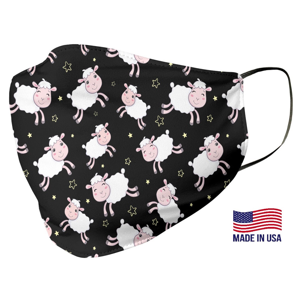 Happy Sheep Pattern Face Mask Happy Sheep Pattern Face Mask