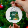 New York Giants Snoopy Christmas Circle Ornament