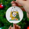 Philadelphia Eagles Snoopy Christmas Circle Ornament