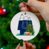 Denver Broncos Snoopy Christmas Circle Ornament