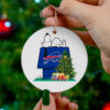Baltimore Ravens Snoopy Christmas Circle Ornament