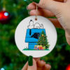 Buffalo Bills Snoopy Christmas Circle Ornament