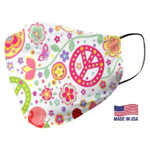 Peace Sign Pattern Face Mask