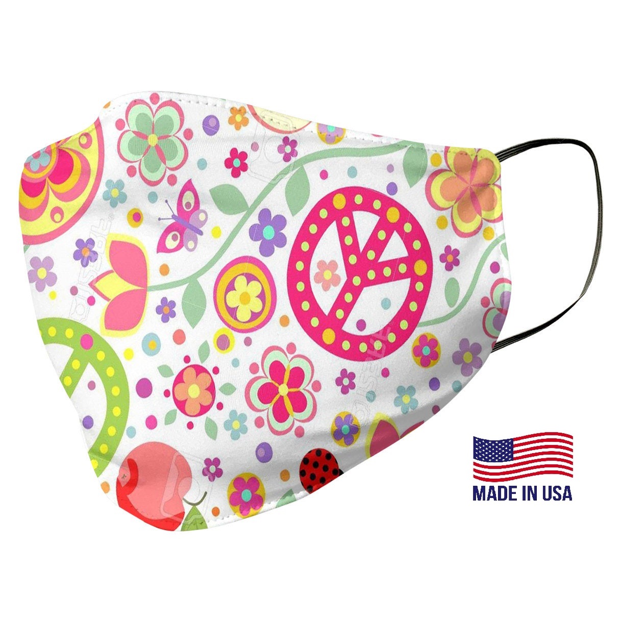 Peace Sign Pattern Face Mask Peace Sign Pattern Face Mask