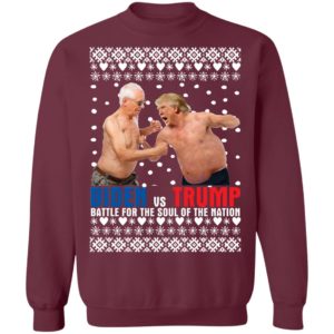 Biden vs Trump Battle For The Soul Of The Nation 3D Ugly Christmas Sweater