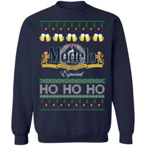 Cerveza Modelo Especial Beer Ho Ho Ho Ugly Christmas Sweater